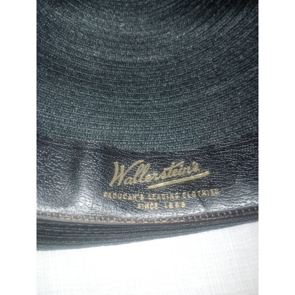 Stetson Wallersein Straw Vintage Fedora Blk Banded 6 5/8 - Picture 5 of 6